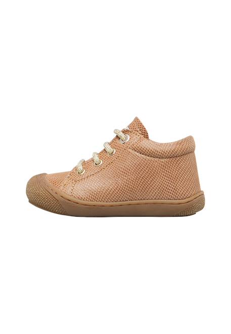 Chaussures premiers pas bébé fille en daim cocoon Caramel-platine 3 - vertbaudet enfant 