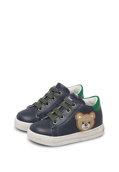 Baskets bébé garçon en cuir geordi 3 Bleu-vert 5 - vertbaudet enfant 