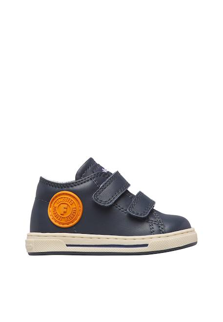Baskets garçon en cuir michael 3 Orange-bleu 1 - vertbaudet enfant 
