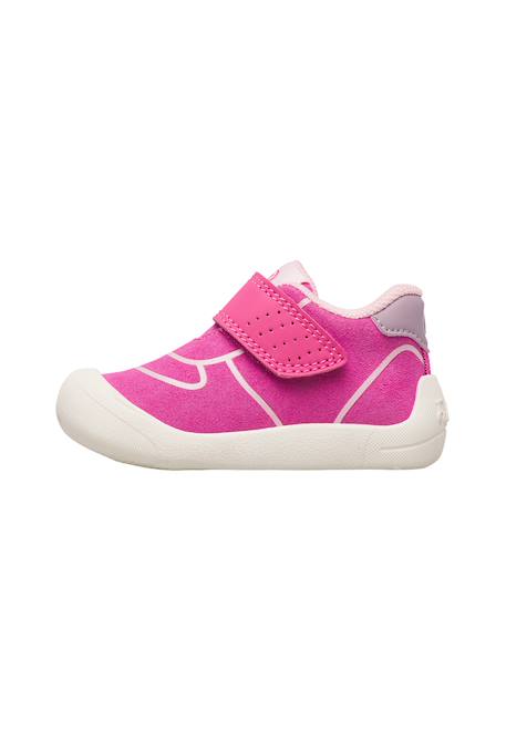 Chaussures premiers pas bébé en simili cuir free 2 à scratch Bleu-citrouille+Fuchsia-blanc+Kaki-orange+Lilas-rose+Rose poudré-blanc 8 - vertbaudet enfant 