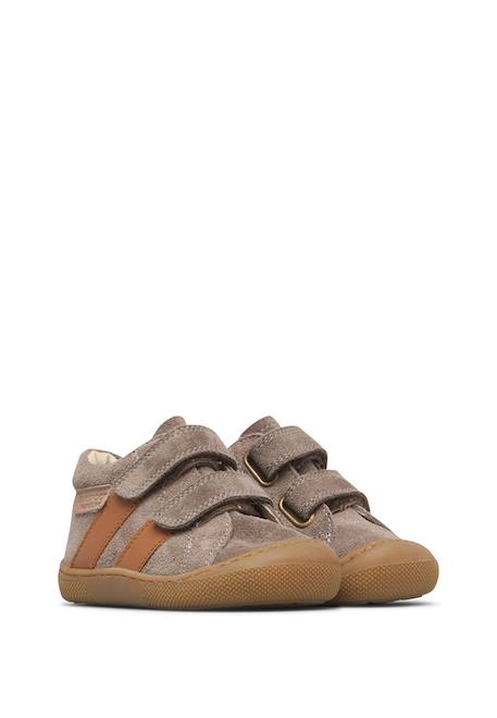 Chaussures barefoot enfant en cuir et daim sabby à scratch Bleu-orange+Cognac-gris foncé+Marron clair+Marron-vert olive 7 - vertbaudet enfant 