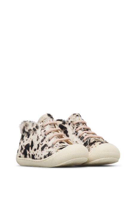 Chaussures premiers pas bébé fille en daim cocoon Blanc-rose 2 - vertbaudet enfant 