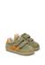 Baskets enfant en cuir et daim vimby à scratch Kaki-orange+Rose poudré-blanc 2 - vertbaudet enfant 