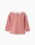 T-shirt en coton à manches longues avec imprimé artistique floral Rose 2 - vertbaudet enfant 