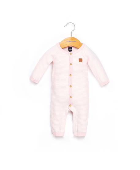 Combinaison 100% coton bébé fille Raye rose 3 - vertbaudet enfant 
