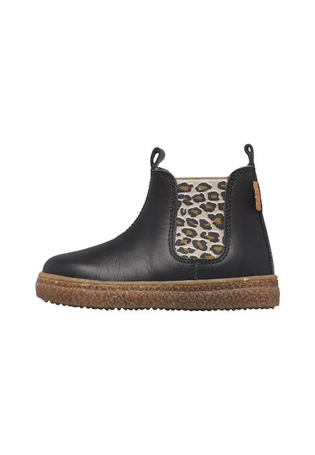 Bottines chelsea bébé fille en cuir figus Noir-marron 3 - vertbaudet enfant 