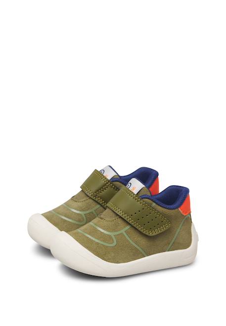 Chaussures premiers pas bébé en simili cuir free 2 à scratch Bleu-citrouille+Fuchsia-blanc+Kaki-orange+Lilas-rose+Rose poudré-blanc 15 - vertbaudet enfant 