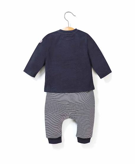 Ensemble pantalon + haut 100% coton bébé garçon Indigo 2 - vertbaudet enfant 