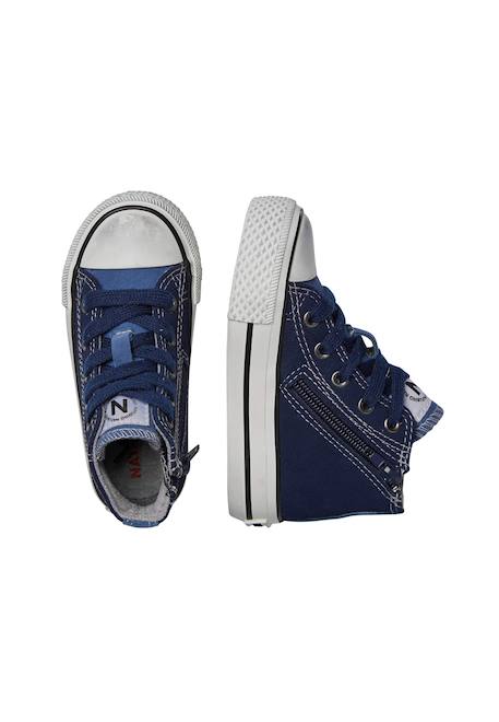 Baskets montantes garçon en tissu ylfas Marine 4 - vertbaudet enfant 