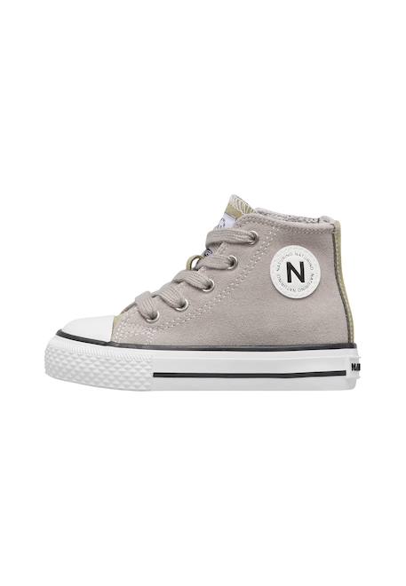 Baskets montantes garçon en daim ylfas Kaki-gris foncé 3 - vertbaudet enfant 