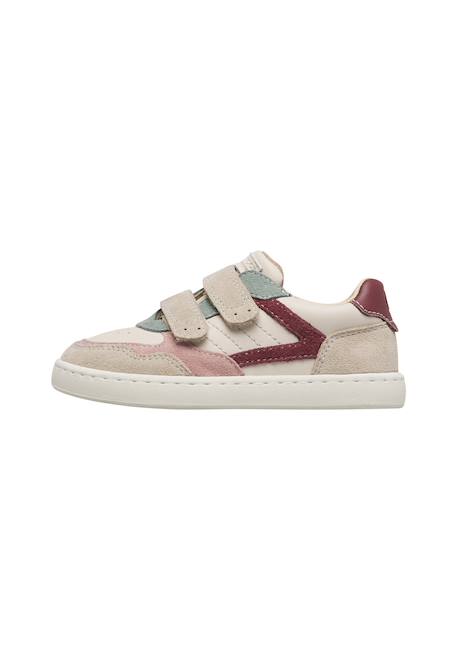Baskets barefoot enfant en cuir et daim bimko à scratch Beige-rose+Marine-blanc crème 3 - vertbaudet enfant 