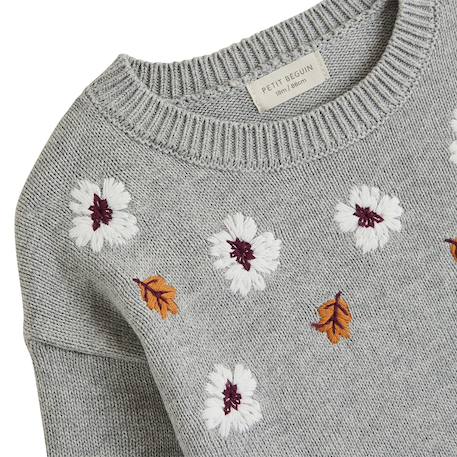 Pull enfant en tricot aimée Gris 4 - vertbaudet enfant 