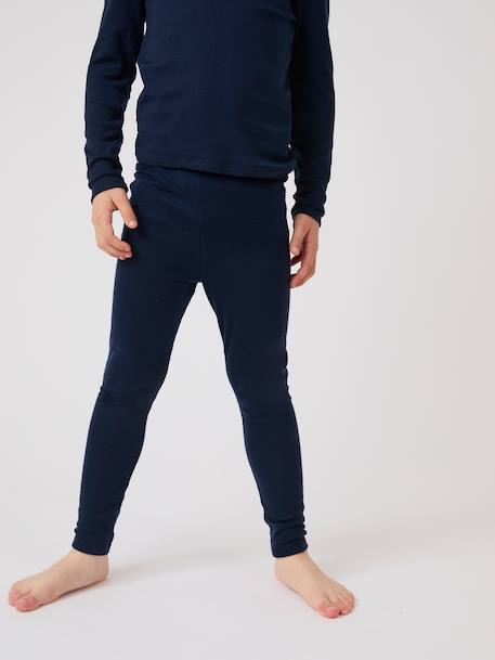 Caleçon fine côte thermolactyl sensitive Bleu marine+Gris+Gris perle+Jaune pâle+Noir 2 - vertbaudet enfant 