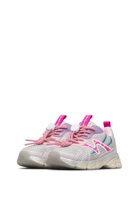 Baskets bébé fille en tissu synthétique wave Gris-fuchsia 5 - vertbaudet enfant 