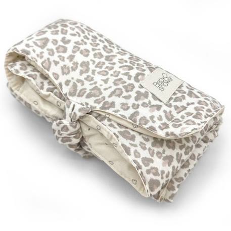 Tapis à langer nomade knot soft print Ecru, gris, rose 3 - vertbaudet enfant 