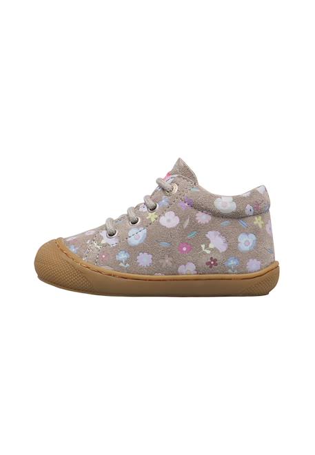 Chaussures premiers pas bébé fille en daim cocoon Gris foncé-violet+Rose-magnolia+Sauge-céleste 3 - vertbaudet enfant 