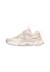 Baskets bébé fille en simili cuir et tissu flyner Blanc-platine-rose 3 - vertbaudet enfant 