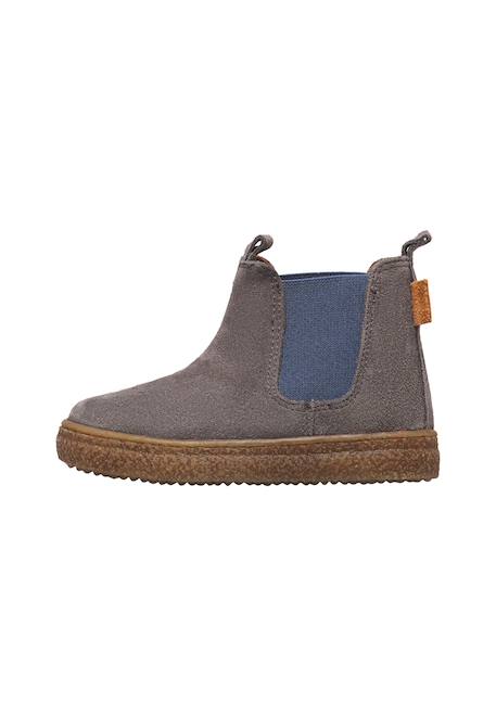 Bottines chelsea bébé en daim figus Anthracite-bleu+Bleu-vert+Marron-marine 3 - vertbaudet enfant 