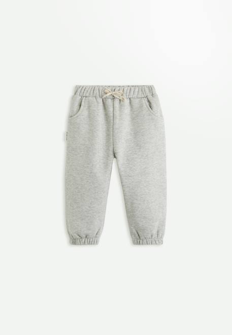 Pantalon de jogging enfant en molleton Gris 1 - vertbaudet enfant 