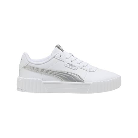 Baskets basses à lacets Blanc   argent+Blanc soft taupe+Noir 1 - vertbaudet enfant 