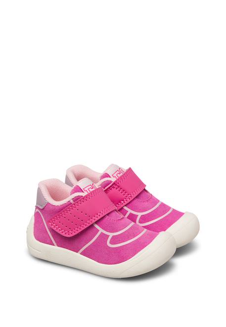 Chaussures premiers pas bébé en simili cuir free 2 à scratch Bleu-citrouille+Fuchsia-blanc+Kaki-orange+Lilas-rose+Rose poudré-blanc 7 - vertbaudet enfant 