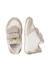 Baskets bébé fille en cuir et tissu quelly 4 à scratch, avec clous Beige-blanc-rose 4 - vertbaudet enfant 