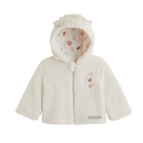 Veste à capuche bébé en sherpa edoni Ecru 2 - vertbaudet enfant 
