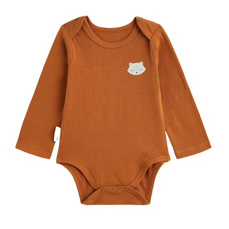 Lot de 3 bodies bébé manches longues Marron 5 - vertbaudet enfant 