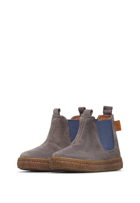 Bottines chelsea enfant en daim figus Anthracite-bleu+Bleu-vert+Marron-marine 5 - vertbaudet enfant 
