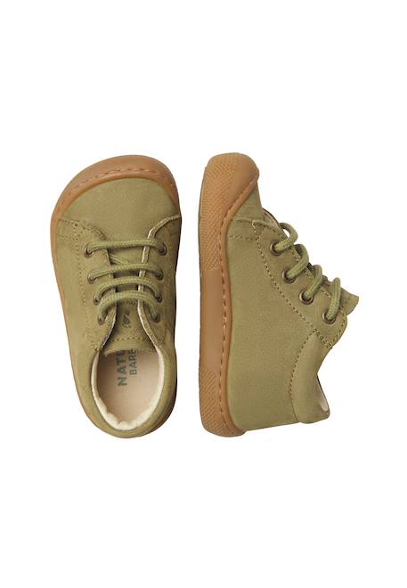 Chaussures barefoot bébé garçon en cuir amur Kaki+Marron 4 - vertbaudet enfant 