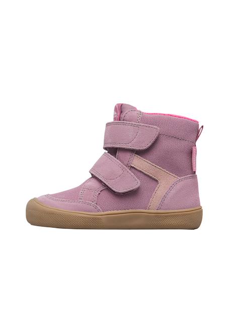 Bottines barefoot bébé en daim et tissu koddas à scratch, imperméables Kaki-marron+Rose-magnolia 8 - vertbaudet enfant 