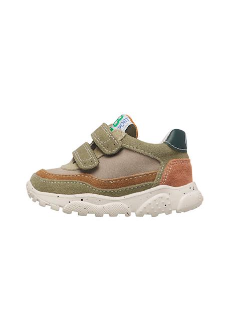 Baskets bébé garçon en daim amantea 2 à scratch Bleu marine-rouge+Tourterelle-militaire 8 - vertbaudet enfant 
