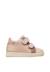 Baskets bébé fille en cuir et daim kiner à scratch Rose-marron 1 - vertbaudet enfant 