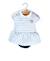 Combirobe 100% coton bébé fille Fd blanc optic raye bleu ciel 3 - vertbaudet enfant 
