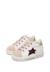 Baskets bébé en cuir et daim sasha Blanc-bleu clair+Blanc-rose 10 - vertbaudet enfant 