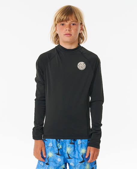 T-shirt anti-uv icons à manches longues garçon Gomme bleue+Noir 6 - vertbaudet enfant 