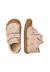 Chaussures premiers pas bébé fille en cuir cocoon à scratch Rose poudré-marron 4 - vertbaudet enfant 