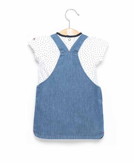 Ensemble robe + haut 100% coton bébé fille Denim 2 - vertbaudet enfant 