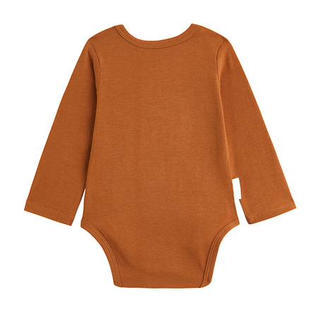 Lot de 3 bodies bébé manches longues Marron 4 - vertbaudet enfant 