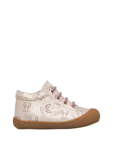 Chaussures premiers pas bébé fille en cuir cocoon Platine-rose 1 - vertbaudet enfant 