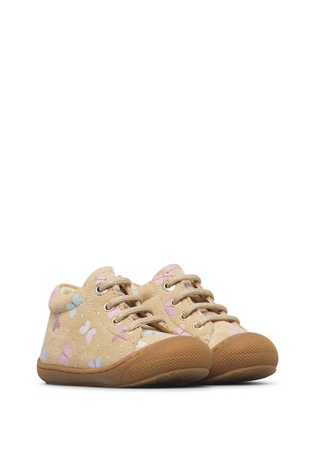 Chaussures premiers pas bébé fille en daim cocoon Sable-rose vif 2 - vertbaudet enfant 