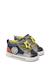 Baskets bébé garçon en simili cuir et tissu shin à zip Blanc-bleu clair+Marine-kaki 7 - vertbaudet enfant 