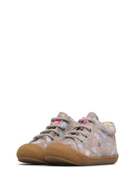 Chaussures premiers pas bébé fille en daim cocoon Gris foncé-violet+Magnolia-rose+Rose-rose clair 5 - vertbaudet enfant 