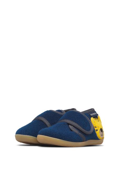 Chaussons bébé garçon en tissu samby Marine 5 - vertbaudet enfant 