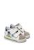 Baskets bébé garçon en cuir et daim jalip à scratch Blanc-gris+Blanc-vert 2 - vertbaudet enfant 