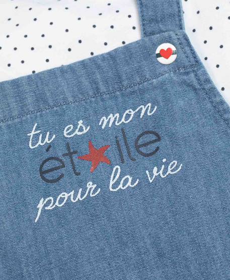 Ensemble robe + haut 100% coton bébé fille Denim 3 - vertbaudet enfant 