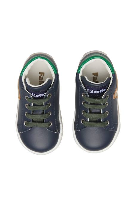 Baskets bébé garçon en cuir geordi 3 Bleu-vert 4 - vertbaudet enfant 