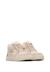 Baskets montantes fille en cuir et daim hess high 3 à zip Blanc-beige-rose poudré 2 - vertbaudet enfant 