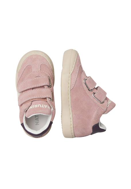 Baskets montantes enfant en cuir et daim riby high à scratch Blanc-rose-violet+Bleu-vert-rouge 4 - vertbaudet enfant 