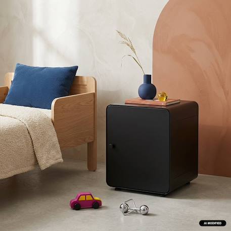 Table de chevet industrielle acier 1 porte - tribeca Beige+Bleu+Noir+Terracotta 13 - vertbaudet enfant 